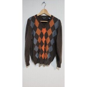 Men's Valda Wool Blend Sweater Size L Long Sleeve V-Neck Pullover Made in Italy